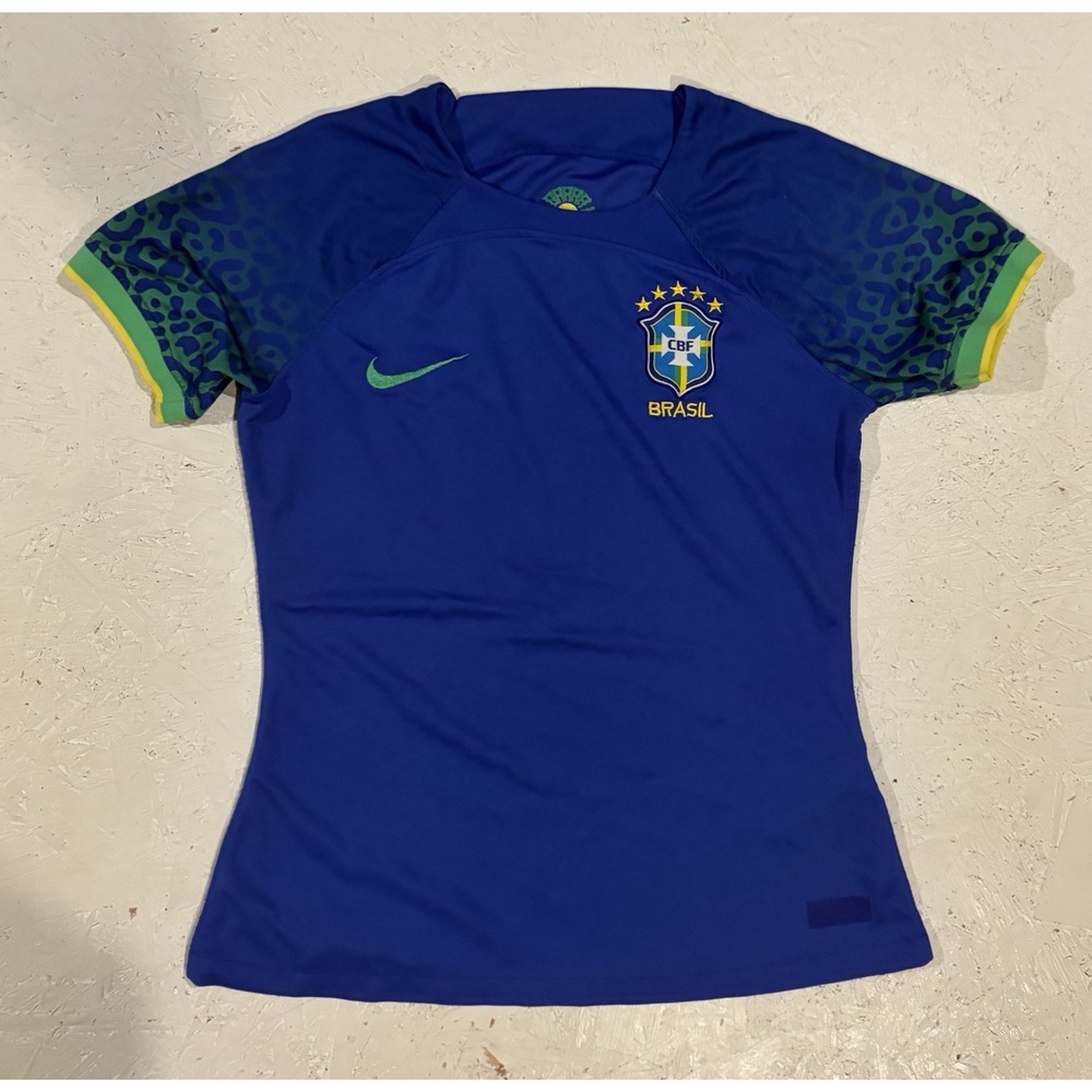 Nike Brazil 2022/23 Away Jersey Womens M World Cup Blue Soccer Football